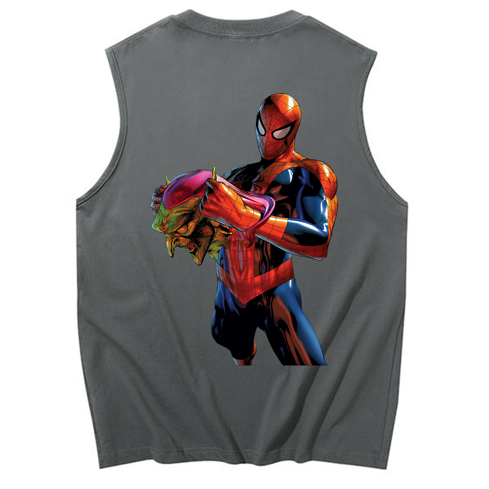 （画像用） Spider Man スパイダーマン コットン100％タンクトップ（背面プリント）
